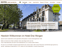 Tablet Screenshot of hotel-drei-morgen.de